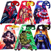 Kids Marvel & Disney Capes + Masks – Cosplay Party Gift